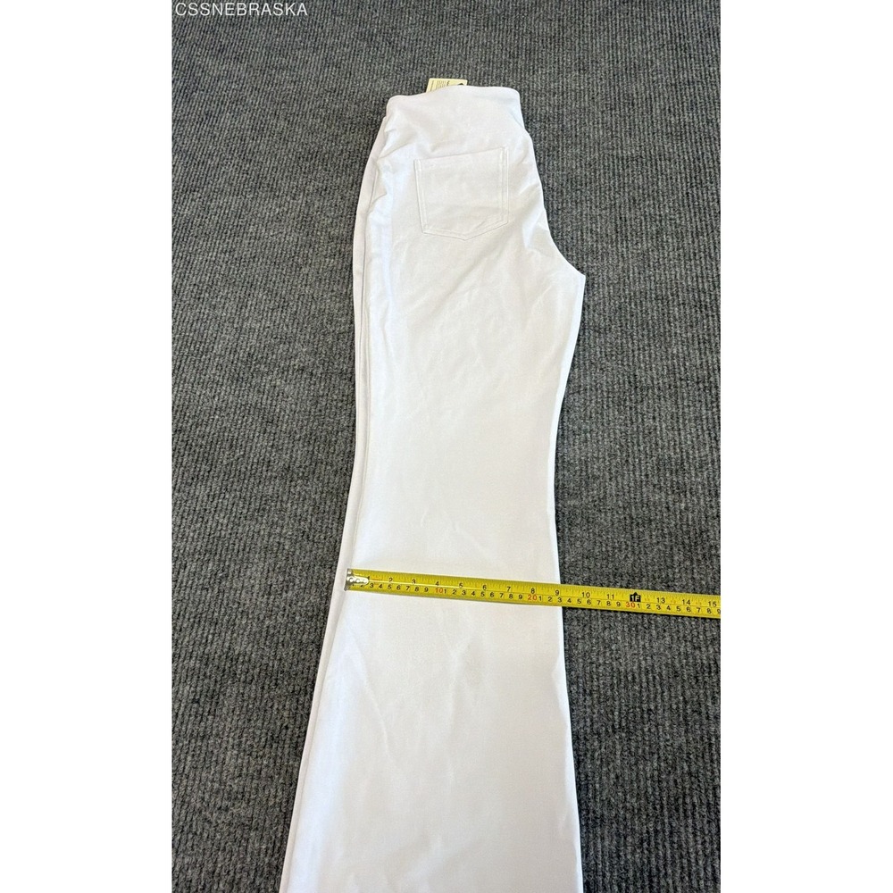 Halara Women's White Wide Leg Flare Athleisure Pants High Waisted Sz XL Tall NWT - Picture 10 of 10